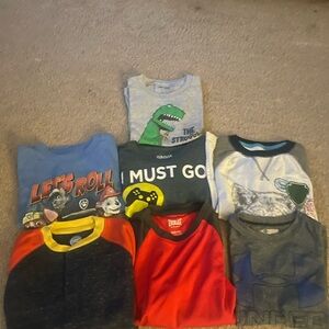 Blue and Gray Long Sleeve Tees Casual Collection